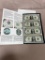 Uncut sheet of 4- 1995 $1.00 Federal Reserve notes