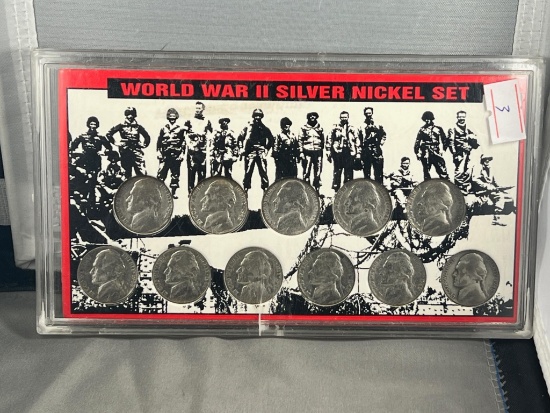 World War 2 Silver Nickel set in case