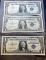 3- 1957 Silver Certificate Star Notes, 1957, 1957A, 1957B