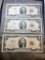 3- 1963 $2.00 Red Seal US Banknotes