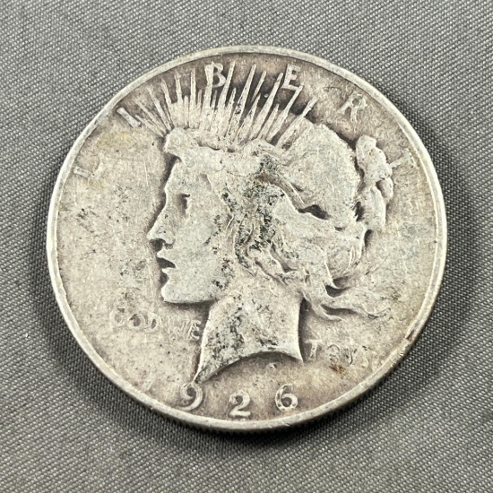 1926-D Peace Silver Dollar, 90% silver