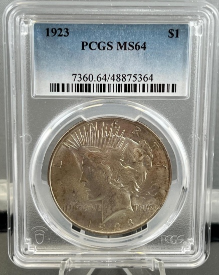 1923 Peace Dollar in PCGS MS64 Holder