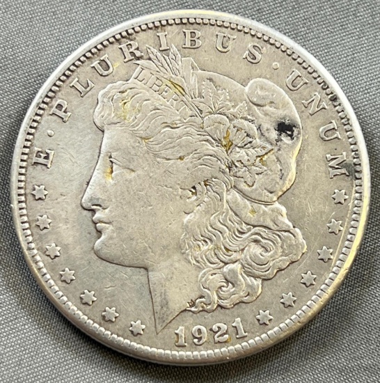 1921-S Morgan Silver Dollar, 90% Silver