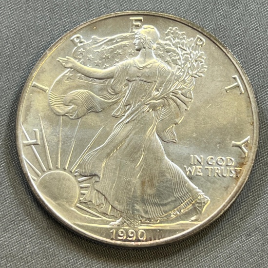 1990 US Silver Eagle .999 silver