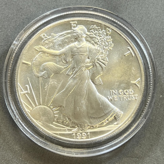 1991 US Silver Eagle .999 silver
