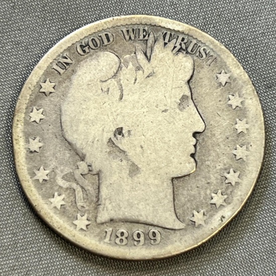 1899-S Barber Half Dollar, 90% Silver