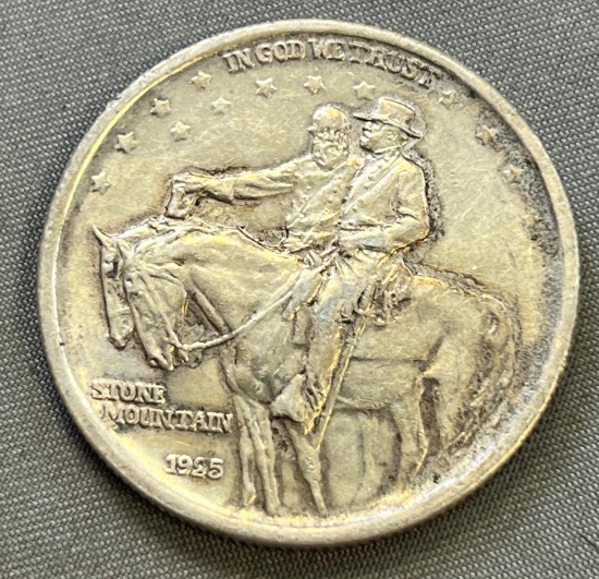 1925 Stone Mountain Commemorative Half Dollar, 90% silver, small mintage