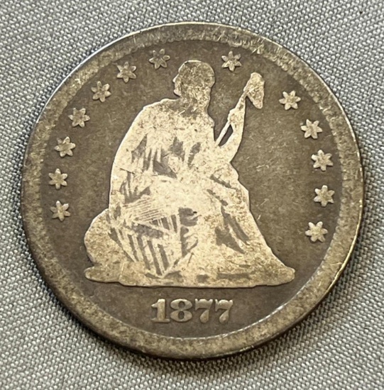 1877-S Seated Liberty Quarter Dollar