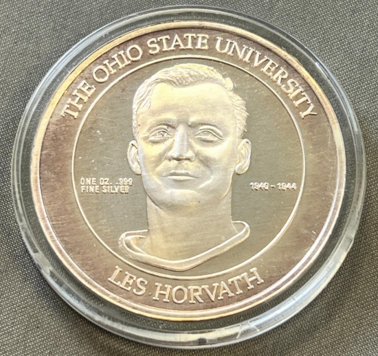 One Troy Ounce .999 Silver Round, SIGMA TESTED, Les Horvath THE Ohio State University