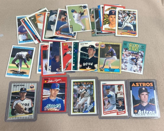 Nolan Ryan lot of 35 MLB Baseball