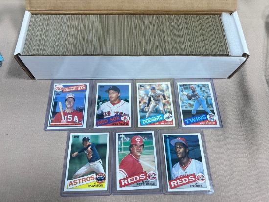 1985 Topps Baseball set w/ McGwire, Puckett, Davis RCs + Ryan, Rose