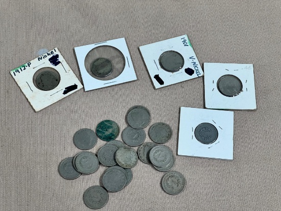 Liberty V Nickels lot of 25 with visible dates