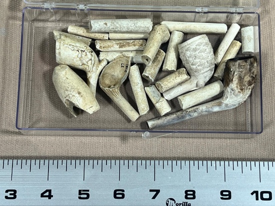 Arrowheads Artifacts Historic Pipe lot excavated in Virginia Dudkewitz collection