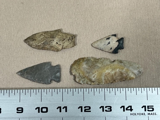 Arrowheads Artifacts Points 4 choice largest 3"