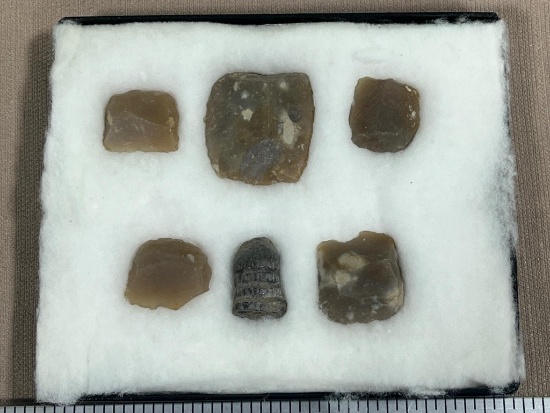 Arrowheads Artifacts Frame 5 gun Flints and Civil War bullet