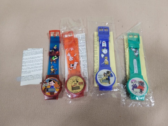 4- Digital Disney Wristwatches, all unused, all need batteries