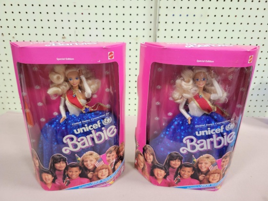 2- Unicef Barbie's in original package