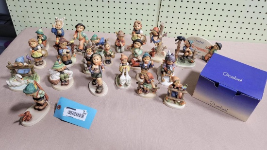 23- Asst. Goebel/ Hummel Figurines, No chips noticed, some crazing present