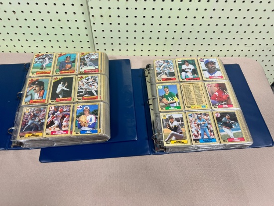 1987 Topps Baseball incomplete set in 2 notebooks w/ Bonds RC