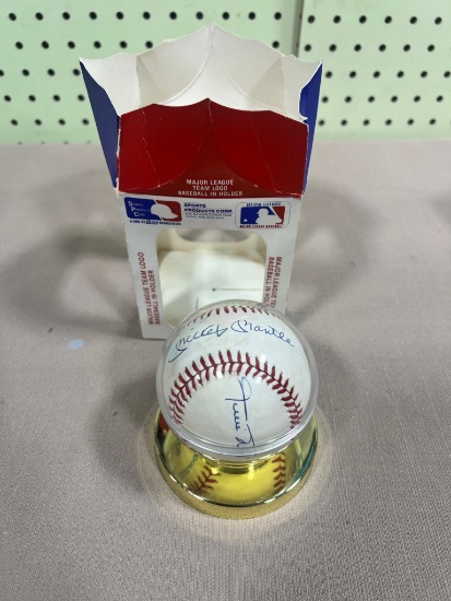 Autographed Baseball w/ Mickey Mantle, Duke Snider and one unknown autograph, SEE NOTES