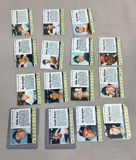 1961 Post Baseball lot of 15 Boyer, Bauer