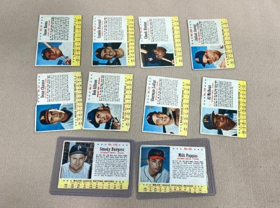 Post Baseball 1963 lot of 10, Pappas, Burgess