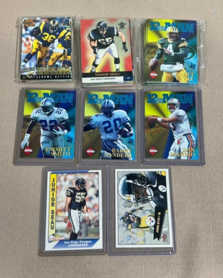Football Edge 12th man set, 30 Seau, 20 Bettis cards