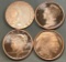 4- One Ounce Copper Rounds set, various designs, SELLS TIMES THE MONEY