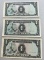 3- Japanese Government One Peso Banknotes, SELLS TIME THE MONEY, CLOSE SERIAL NUMBERS