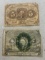 2- Postal Currency 5 Cent Fractional Notes, SELLS TIME THE MONEY
