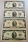 4- 1953 Red Seal $2.00 Banknotes, 1953, 1953A, 1953B, 1953C, SELLS TIME THE MONEY