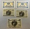 5 Pieces of Notgeld German Emergency Issue banknotes, SELLS TIME THE MONEY
