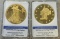 2- AMERICAN MINT Gold Replica Coins in holders
