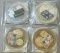 4- American Mint Collector's Tokens, Silver and Gold certificate series