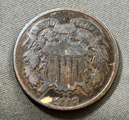 1867 US 2 Cent Piece