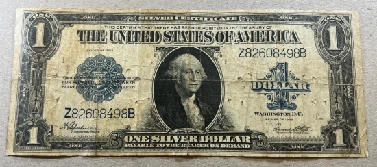 LARGE SIZE 1923 One Dollar Silver Certificate