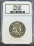 1958 Franklin Half Dollar in NGC PF65 Holder