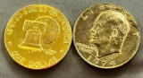 2- Plated Ike Dollar Coins, Sells times the money