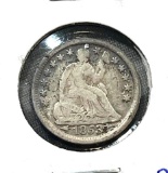1853 Seated Liberty Half Dime w/ arrows