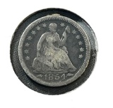 1854 Seated Liberty Half Dime w/ arrows