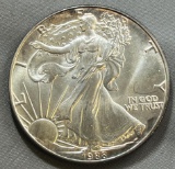1988 US Silver Eagle Dollar Coin, .999 Fine Silver