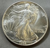 1994 US Silver Eagle Dollar Coin, .999 Fine Silver