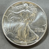 1995 US Silver Eagle Dollar Coin, .999 Fine Silver