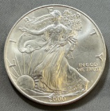 2000 US Silver Eagle Dollar Coin, .999 Fine Silver