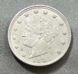 1883 No Cents Liberty V Nickel, First Year