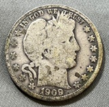 1909 Barber Half Dollar, 90% Silver