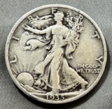 1935 US Walking Liberty Half Dollar, 90% Silver