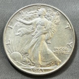 1943 US Walking Liberty Half Dollar, 90% Silver