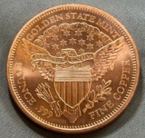 ONE OUNCE .999 COPPER ROUND