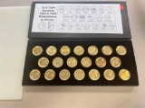 1999 and 2000 24K Plated P and D State Quarter set